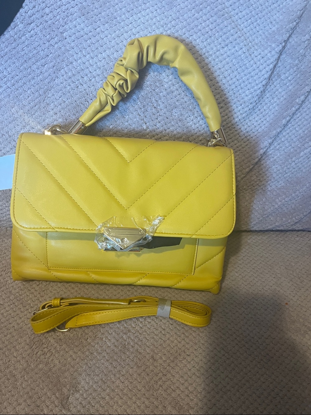 3AM Forever Yellow Shoulder or Crossbody Handbag New